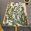 Vintage Gold Ayak Toile De Jouy Masa Lambası Abajur Kablolu Arapuarlı Yeşil Başlık - Görsel 3