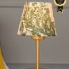Vintage Gold Ayak Toile De Jouy Masa Lambası Abajur Kablolu Arapuarlı Yeşil Başlık - Görsel 4