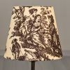 Vintage Siyah Ayak Toile De Jouy Masa Lambası Abajur Kablolu Arapuarlı Siyah Başlık - Görsel 4
